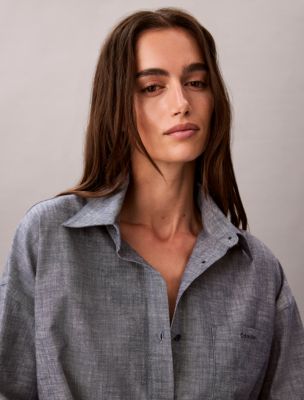 Сорочка Chambray Button-Down — Calvin Klein — фото 3