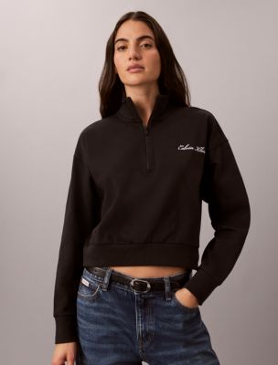 Logo Cotton Jersey Sleep Sweatshirt, Black