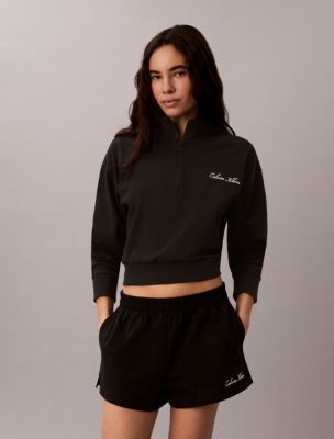 Пижамные шорты, с логотипом, хлопок, джерси — Calvin Klein, цвет: Чёрный — фото 2