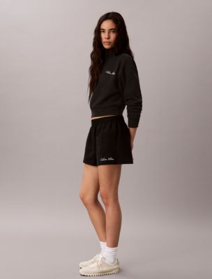 Пижамные шорты, с логотипом, хлопок, джерси — Calvin Klein, цвет: Чёрный — фото 3