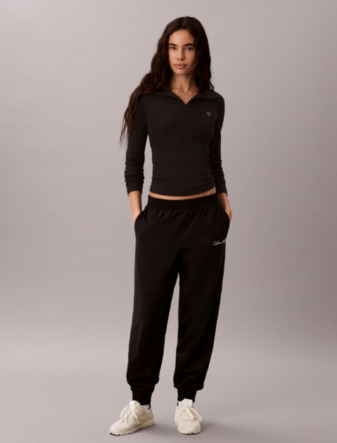 Женские брюки Calvin Klein Logo Cotton Jersey Sleep Sweatpants