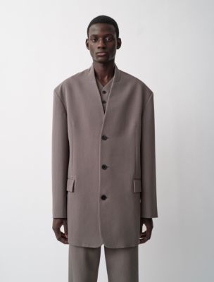 Barkley Collarless Jacket, Anthracite