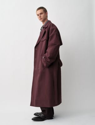 calvin klein tobacco coat Asymmetric Wool-blend For evening occasions Calvin Klein Calvin Klein Coat