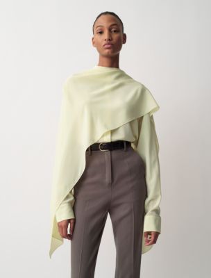 Kiki Draped Shirt, Lemon