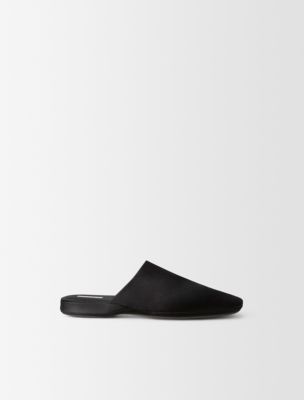 Hugh Silk Satin Slipper, Black
