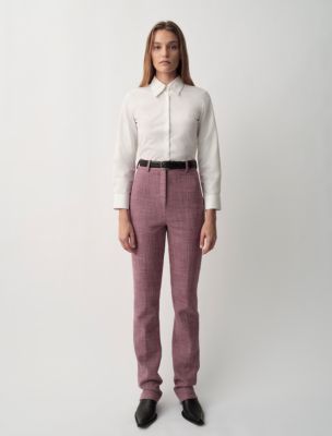 Daisy Slim Button-Down Shirt, Off White