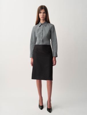 Luna Pencil Skirt, Black