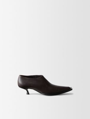 Anna Leather Ankle Boot, Currant