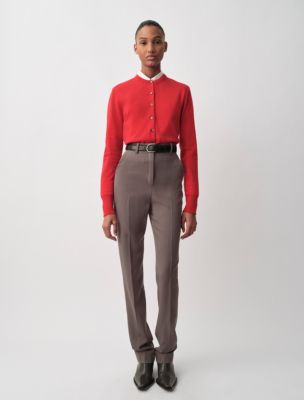 Lila Classic Cardigan, Scarlet