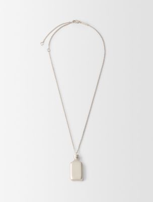 Short CK One Charm Necklace, Grey