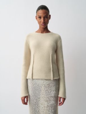 Maggie Cashmere Sweater, Ecru