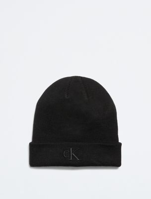 Monogram Logo Beanie, BLACK