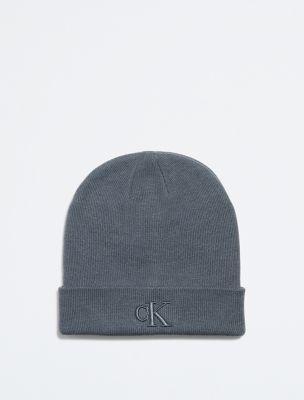 Monogram Logo Beanie, Blue Lake