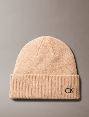 Embroidered Monogram Logo Beanie, Amphora Heather