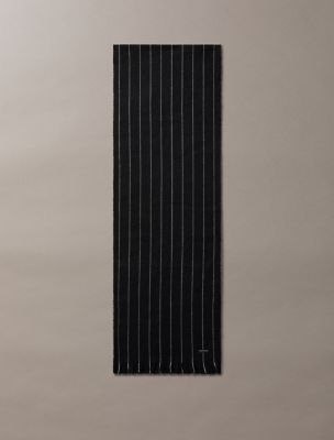 Pin Stripe Scarf, Black Beauty