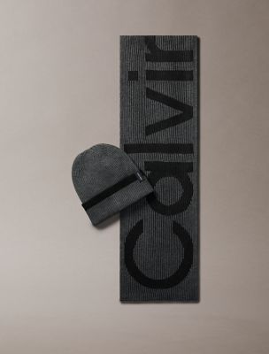 Ribbed Beanie and Scarf Gift Set, Amphora Heather